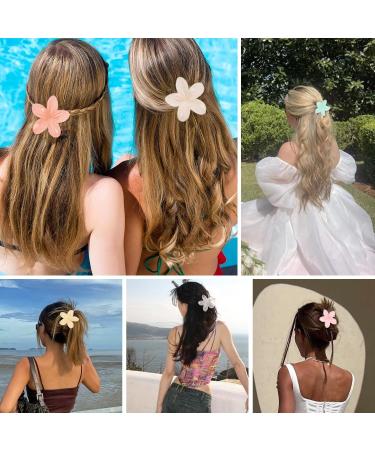 WUBAYI Floral Hair Claw Clips - Strong Hold for Women and Girls with Medium Thick Hair - 6 Pack #004 - Buy Online on GoSupps.com