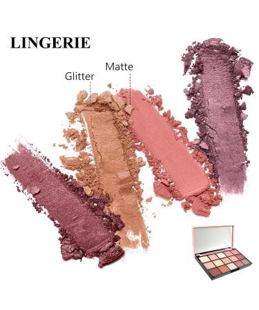 15 Color Eyeshadow Palette - Highly Pigmented Matte & Shimmer Makeup for Women | Lingerie Collection - Buy Online on GoSupps.com