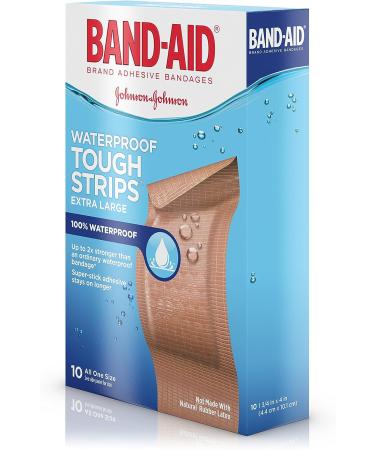 Band-Aid Tough Strips Waterproof Bandages - Extra Large, 20 Count - Buy Online on GoSupps.com