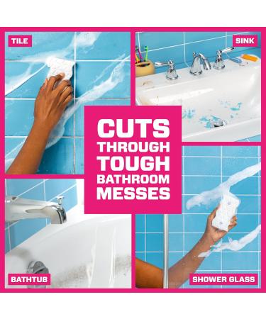 Mr. Clean Magic Eraser Ultra Bath - Multi-Purpose Soap Scum Remover for Shower | 5ct - International Shipping Available - Buy Online on GoSupps.com