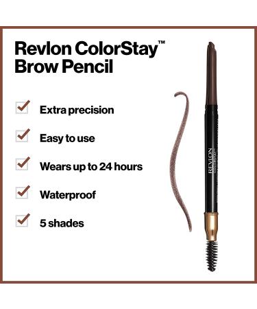 Revlon Colorstay Brow Pencil 220 Dark Brown - Long-lasting Eyebrow Makeup (0.012 oz) - Buy Online on GoSupps.com
