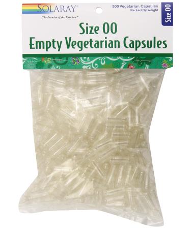 Solaray Empty Vegetarian Capsules Size 00 500 Vegetarian Capsules
