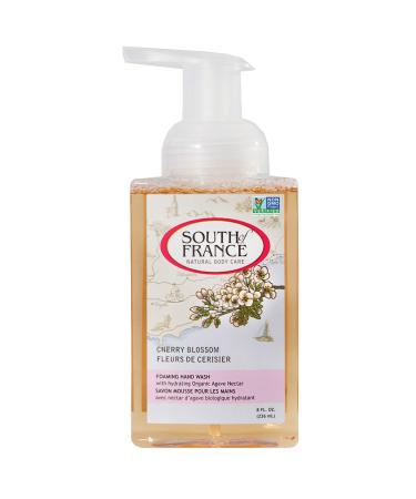 Cherry Blossom Foaming Hand Wash by South of France Clean Body Care | Hydrating Organic Agave Nectar Soap | 8 oz Pump Bottle Cherry Blossom 8 Fl Oz (Pack of 1)