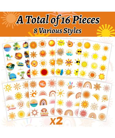 Sun Temporary Tattoos for First Trip Around the Sun Party - 16 Sheets (192 PCS) - Buy Online on GoSupps.com
