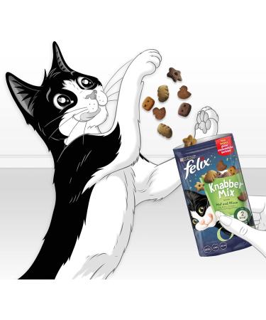 Buy FELIX KnabberMix Hof & Wiese Cat Snack - Crunchy Treats in 3 Flavours | 8 x 60g - International Shipping Available - Buy Online on GoSupps.com