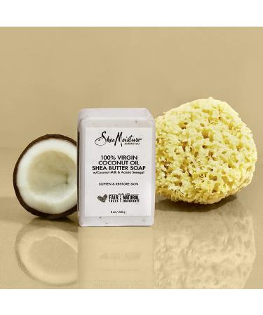 SheaMoisture Coconut Oil Shea Butter Soap 8 oz (4 Pack) | Cruelty-Free Skin Care - Buy Online on GoSupps.com