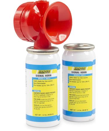Seachoice Mini Signal Horn Kit - Air Horn for Boats Up to 65 Ft - 2 x 1.4 oz. Canisters and Trumpet - Buy Online on GoSupps.com