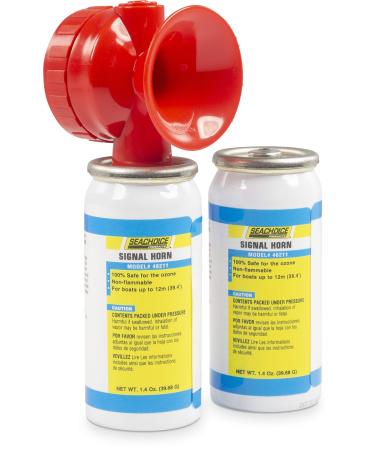 Seachoice Mini Signal Horn Kit, Air Horn for Boats Up to 65 Ft, Two 1.4 oz. Canisters and Trumpet