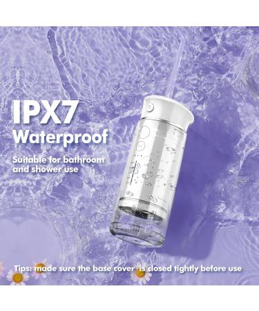 Bezvoi Mini Portable Water Flosser 5 Modes Water Flossers with 6 Tips IPX7 Waterproof Water Floss with Telescopic Water Tank for Home & Travel White - Buy Online on GoSupps.com