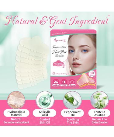  Beauty7 Beauty7 Pack of 10 XL Hydrocolloid Adhesive Strips for Removing Blackheads and Heads - Absorbs Oil and Blackheads - Buy Online on GoSupps.com