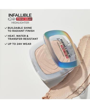 L'Oreal Paris Infallible Highlighter - 24HR Longwear Powder in Champagne Glow | All-Day Radiance | 0.31 Oz - Buy Online on GoSupps.com