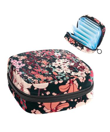 Women's bonds Storage pockets Stillpad holder flower pattern portable period kit pocket feminine product bag for women girls color4