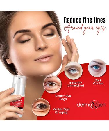 Dermaxgen Rapid Reduction Eye Cream - Peptide Advanced Formula | Anti Aging Serum for Under-eye Bags, Wrinkles, Dark Circles, Fine Lines & Crow's Feet | Instant Results - 20 Ml - Buy Online on GoSupps.com