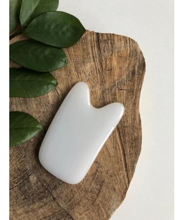 Natural Stone Triangle Gua Sha Board - Traditional Jade Scraper for Body & Face Spa Reduces Puffiness & Tightens Skin - Buy Online on GoSupps.com