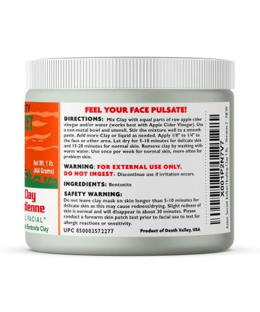 Aztec Secret - Indian Healing Clay 1 lb. (454 Grams) - Deep Pore Cleansing Facial & Body Mask - The Original 100% Natural Calcium Bentonite Clay - New Version 2 - Buy Online on GoSupps.com