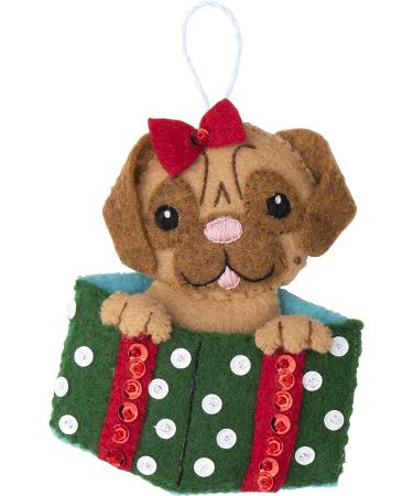 Bucilla Christmas Dogs Felt Applique Ornament Kit - Set of 6 | Holiday Craft Supplies - Buy Online on GoSupps.com