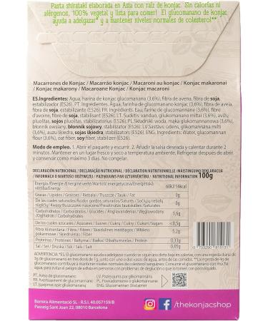  The Konjac Shop The Konjac Shop - Macaroni Konjac 270g - Gluten Free - Low Calories and Carbs - Ideal for Keto Vegan LowCarb (1 unit) - Buy Online on GoSupps.com