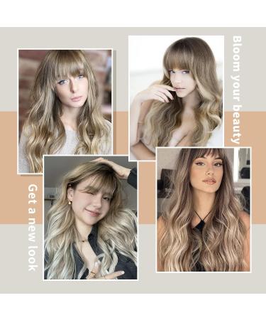 Faelbaty Long Curly Blonde Ombre Wig for Women | Natural Cosplay Wig with Ponytail | Perfect for Girls - Buy Online on GoSupps.com