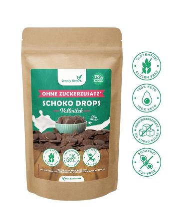 Simply Keto Lower Carb Chocolate Drops 200g | Sugar-Free Full Milk Snack | Ideal for Keto & Low-Carb Diets - Buy Online on GoSupps.com