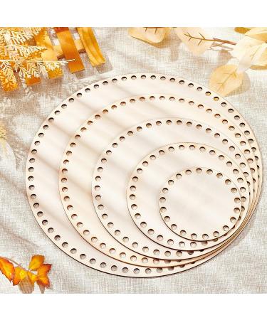 PandaHall Natural Wooden Basket Bottom Set - 5 Sizes Round Circle Blank Crochet Bases for DIY Weaving Supplies - BurlyWood (10/15/20/25/30cm) - Buy Online on GoSupps.com