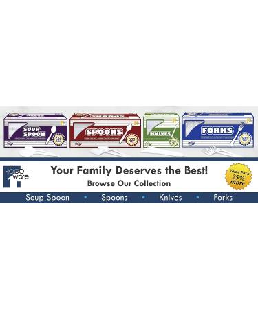 HOGOWARE 500 White Plastic Spoons - Medium Weight Disposable Cutlery for Take-Out, Parties, Picnics & Events - Buy Online on GoSupps.com