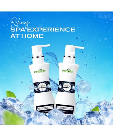 Herbishh Ice Spa Hair Shampoo & Conditioner Set | Natural Itchy Scalp Relief & Silky Smooth Hair Care with Vitamins & Nutrients - Shop Internationally - Buy Online on GoSupps.com