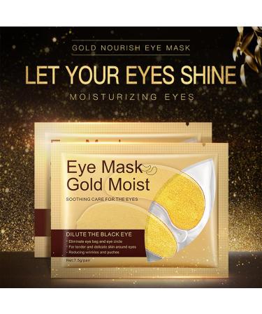 32-Piece Natural Gel Gold Under Eye Patches for Dark Circles, Puffy Eyes, and Wrinkles - Hyaluronic Anti-Aging Treatment Masks - Buy Online on GoSupps.com