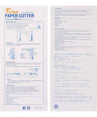 Paper Cutter,Portable Paper Trimmer,12 Inch Paper Slicer Scrapbooking Tool  with Automatic Security Safeguard and Side Ruler for Craft Paper,A4 A5  Paper,Coupon, Label and Cardstock (Blue) (Pink)