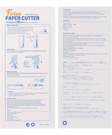 Firbon A4 Paper Cutter 12 Inch Titanium Paper Trimmer Scrapbooking Tool with Automatic Security Safeguard and Side Ruler for Craft Paper  Coupon  Label and Cardstock (Black) 1-black - Buy Online on GoSupps.com