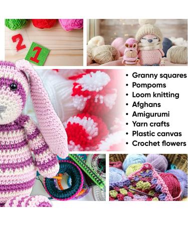 16x20g Acrylic Yarn Kit - 700 Yards, 2 Hooks, 2 Needles, 4 Stitch Markers - Crocheting & Knitting Craft Project Set - Buy Online on GoSupps.com