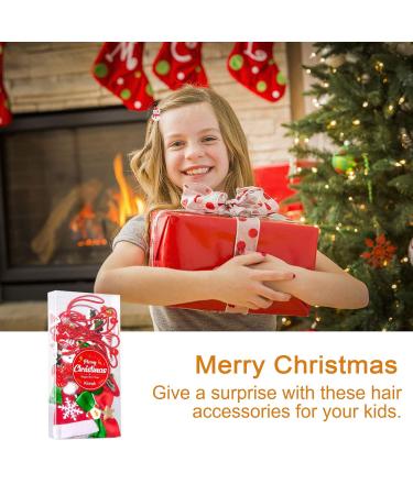 25 Pieces Christmas Hair Accessories Set for Girls | Clips Ties & Mini Hair Clips for Kids - Buy Online on GoSupps.com