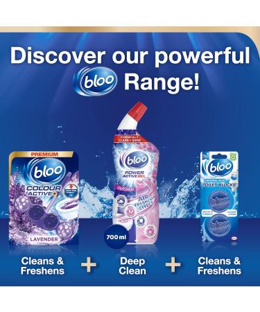 Bloo Lavender Colour Active Toilet Rim Block - 50g (Pack of 1) | Anti-Limescale Cleaning Foam with Dirt Protection for Extra Freshness - Buy Online on GoSupps.com