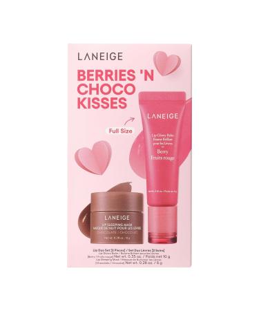 LANEIGE Lip Glowy Balm: Hydrate Glossy Lightweight Moisturize & Tint with Shea Butter Berries 'N Choco Kisses Set - Buy Online on GoSupps.com