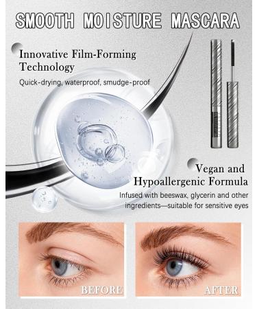 Iron Mascara Noir Marron Longue Dur e Waterproof 5D Curling Effet Washable Metal Wand Mascara Volume et Longueur R sistant aux Taches Hypoallerg nique Lash Extension Maquillage Femmes pour Yeux Noir+ Marron - Buy Online on GoSupps.com