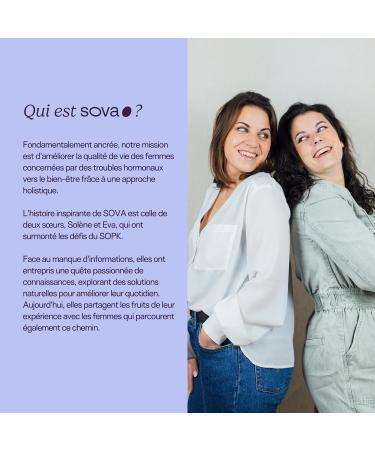 SOVA - Ovastart - PCOS Food Supplement - Hormonal Balance & Fertility - Based On Myo & D-Chiro-Inositol Zinc Vitamin B6 & B9 Patented Quatrefolic - Made In France - 60 Sticks - Buy Online on GoSupps.com