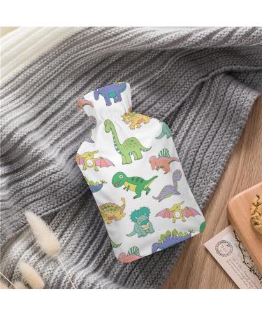 Cute Dinosaur Hot Water Bottle with Plush Cover - Perfect Hand Warmer for Kids & Adults | 26.5x15.3cm | International Shipping Available - Buy Online on GoSupps.com