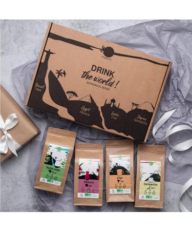  Origeens ORIGEENS Organic Tea Set Drinks of the World - Hibiscus Mate Chai Tea Genmaicha Green Tea - Tea Assortment 4x80gr - Tea Gift Set - Buy Online on GoSupps.com