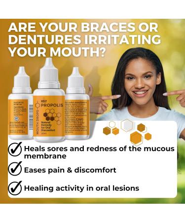 Propolis Mouth Drops: Natural Relief for Dry Mouth, Blisters, Sores, Gingivitis - Promotes Oral Health - Buy Online on GoSupps.com