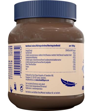 HealthyCo Proteinella Hazelnut Cocoa Spread 400g - No Added Sugar, No Palm Oil, High Protein - Healthy Chocolate Snack - Buy Online on GoSupps.com
