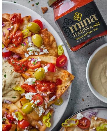 Mina Mild Harissa Sauce - Authentic Moroccan Flavor with Fresh Red Peppers (10 oz) - Buy Online on GoSupps.com