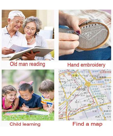 Hanme 5X LED Lighted Full Page Reading Magnifier for Low Vision Seniors - Hands-Free Rectangular Magnifying Glass for Repair and Observation - Buy Online on GoSupps.com