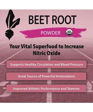 Herb Affair Organic Beet Root Powder - Natural Nitric Oxide Booster - USDA Organic Non-GMO Superfood Juice Powder - 300g - Buy Online on GoSupps.com