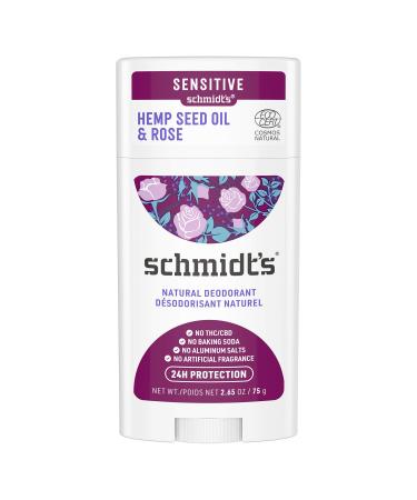 Schmidt's Deodorant For Odor Protection Rose + Black Pepper Aluminum Free Deodorant 2.65 oz