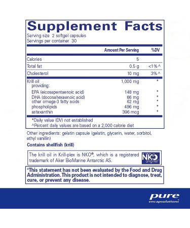 Pure Encapsulations Krill-Plex | Menstrual Comfort, Heart & Joint Support, Cognitive Function | 60 Softgel Capsules - Buy Online on GoSupps.com