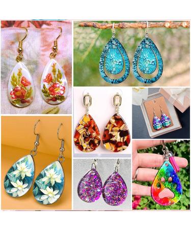 Harz Earring Set | 3 Pairs of Tear-Shaped Resin Earrings for DIY Jewelry | Versatile Pendant Shapes for Earrings & Necklaces - Buy Online on GoSupps.com