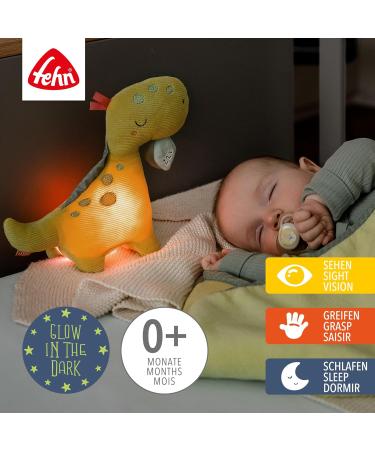 Fehn Nachtlicht Dino - Multifunctional Glow-in-the-Dark Baby Night Lamp & Sleep Aid for 0+ Months - Cuddly Toy & Bedside Light - Buy Online on GoSupps.com