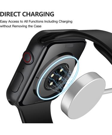 Misxi Waterproof Hard Case with Tempered Glass for Apple Watch Series 6/SE/5/4 40mm - Durable Protective Cover with Screen Protector (2-Pack) Matte Black - Buy Online on GoSupps.com