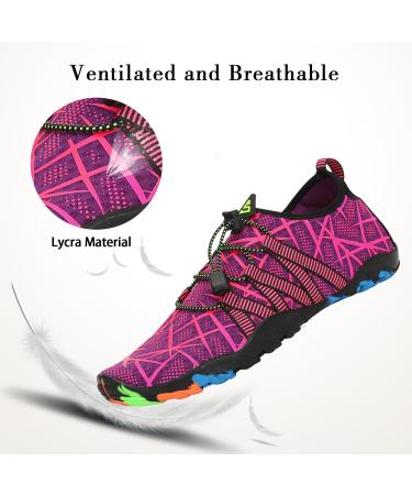 Buy Saguaro Unisex Bathing Shoes - Soft Breathable Slipproof Water Shoes for Women & Men - Violet EU Size 42 - Buy Online on GoSupps.com