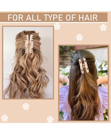 8 Pcs Nonslip Hair Claw Clips for Women and Girls - Strong Hold Matte Claw Clips - Vintage Jaw Clips in Cream, Beige, Dark Brown, Black - Buy Online on GoSupps.com