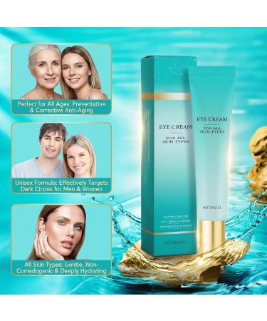 Retinol Eye Cream Targets Dark Circles and Puffiness Anti-Aging Formula with Hyaluronic Acid Effectively Reduces Eye Bags Wrinkles and Fine Lines | Unisex Moisturizing Eye Care - Buy Online on GoSupps.com